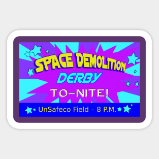 Space Demolition Derby Sticker